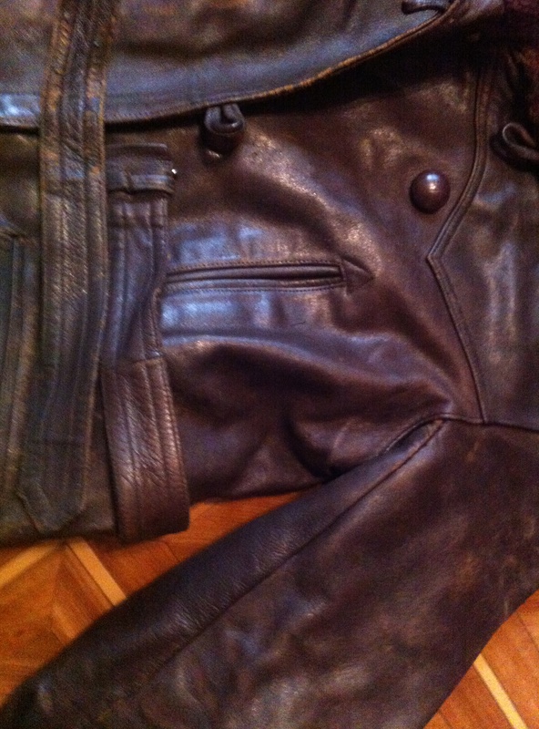 Blouson en cuir allemand ww2 en brocante  Img_1711