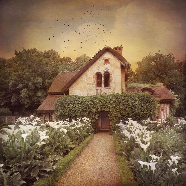 Le hameau de Marie Antoinette en peinture 46367711