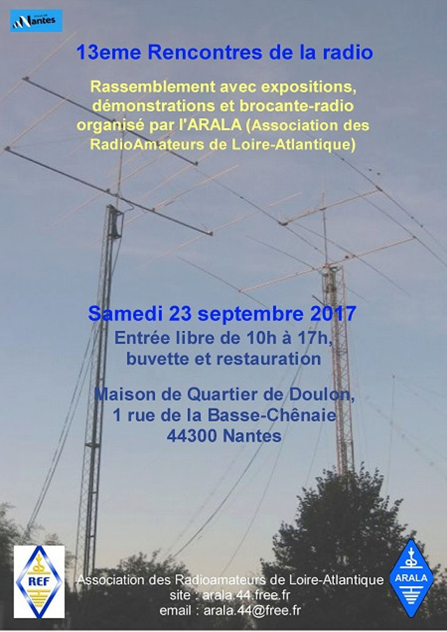 13ème Rencontres de la Radio ARALA à Nantes(44) (Samedi 23 septembre 2017) Affich10