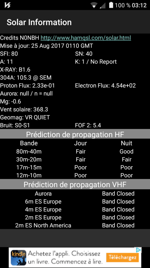 hf - Propagation DX et activité solaire en temps réel Screen10