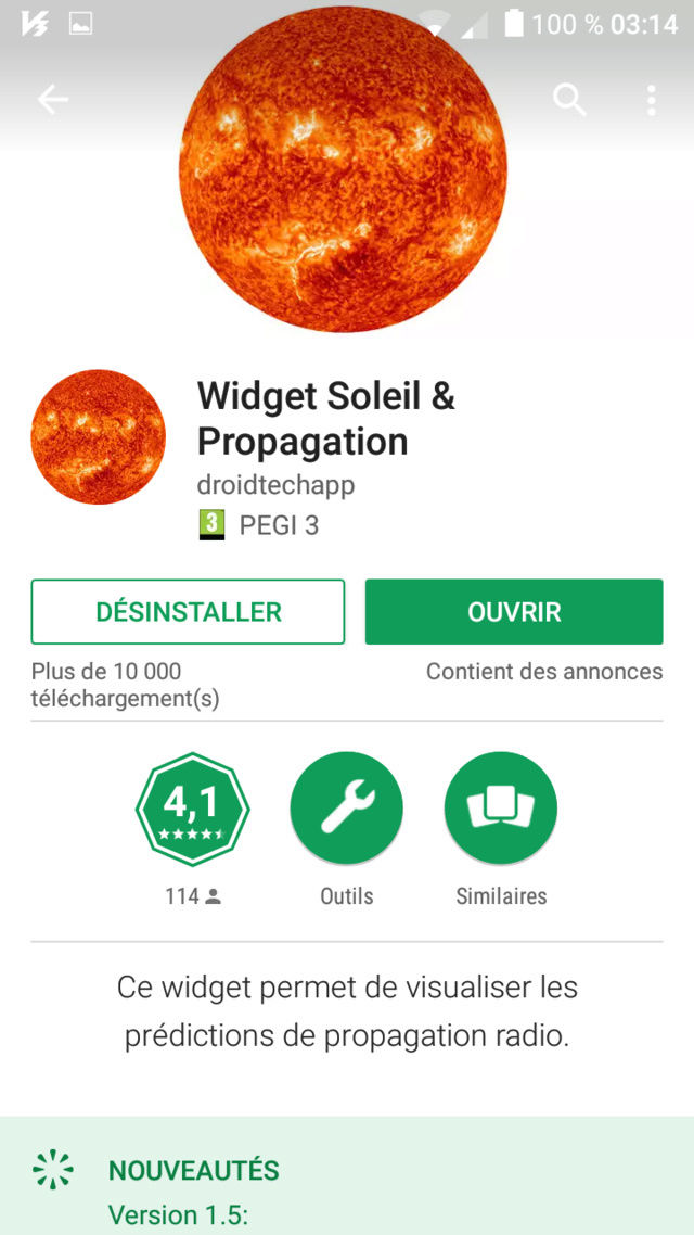 Propagation DX et activité solaire en temps réel Screen20