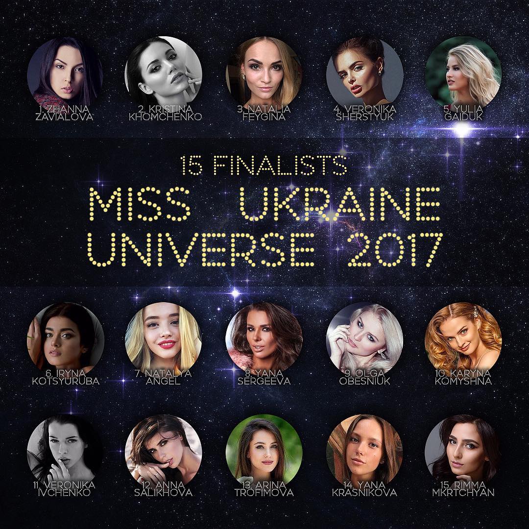 candidatas a miss ukraine universe 2017. final: 10 agosto. 20589710