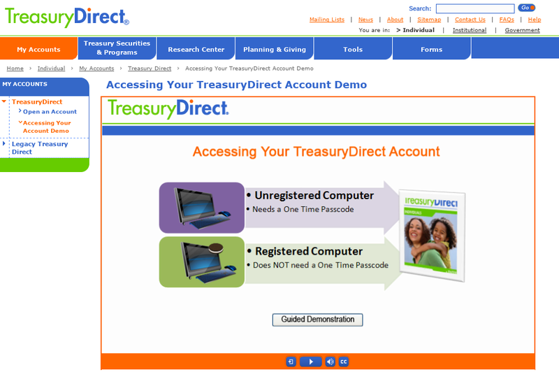 From Treasury Direct - Accessing Your TreasuryDirect Account From A Computer Screen32