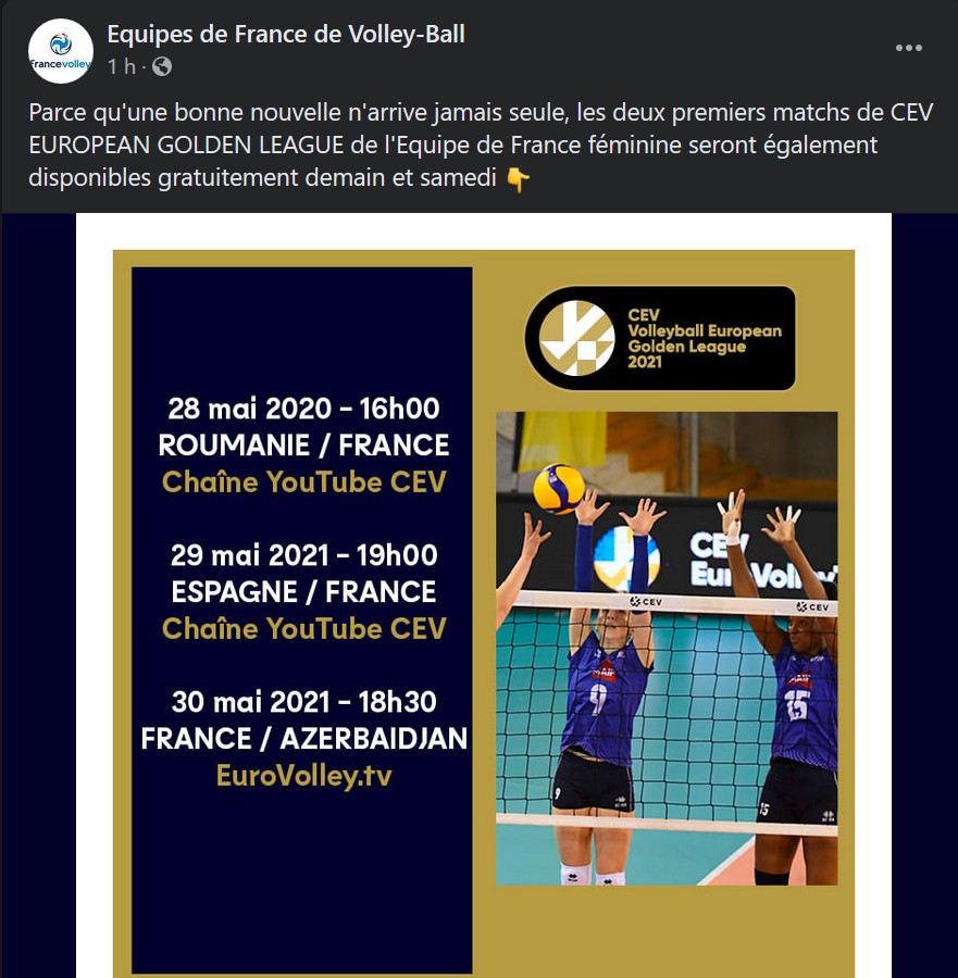 [Equipe de France Féminine 2021] European Golden League   Golden10