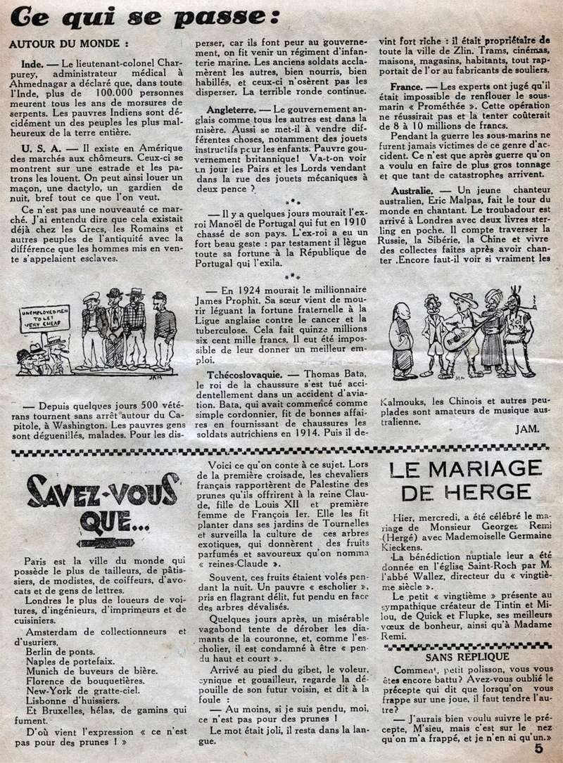 La grande histoire des aventures de Tintin. - Page 36 Annonc10