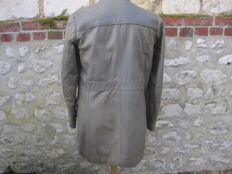 Veste 3/4 cuir Gris navigant Veste-26