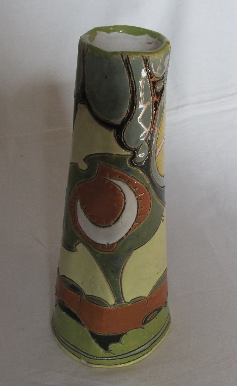 Multi Coloured Studio Pottery Vase - help with Maker's Mark Please... Img_2512