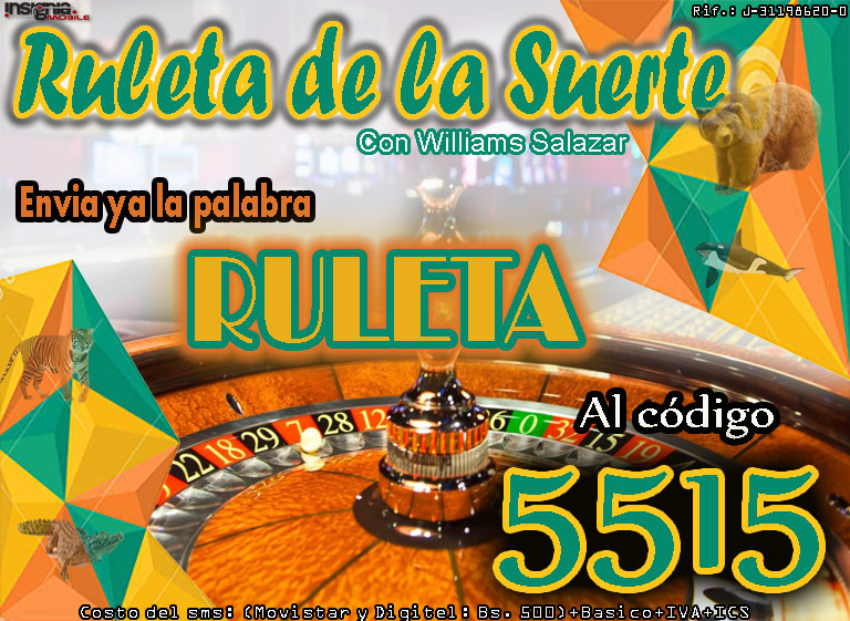 "RULETA DE LA SUERTE" Y SUS DATOS DE ANIMALITOS 23-09-17 Willia10