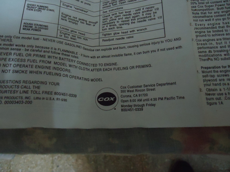 Buy a Cox! ... but, what exactly do you buy?: KILLER BEE .051 1996 - Page 2 Dsc02720