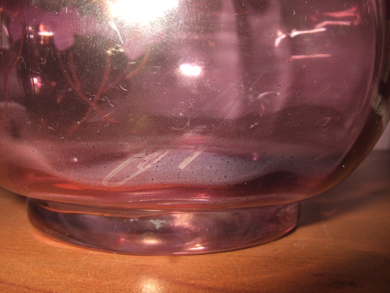 Paire de vase verre cristal décor fleur émaillé... Dscf4712
