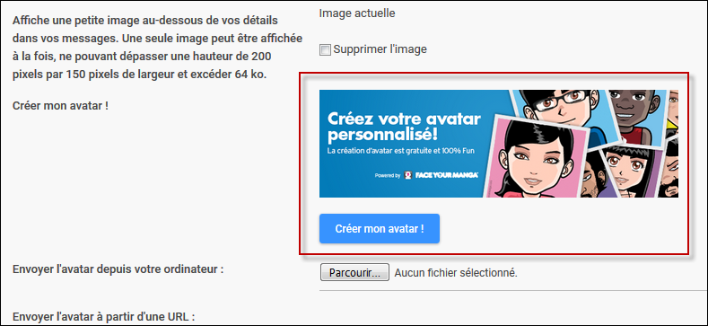 Comment créez votre avatar pour votre profil Tuto226