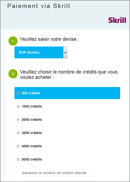 achat credits - Gestion des crédits Tuto6-11