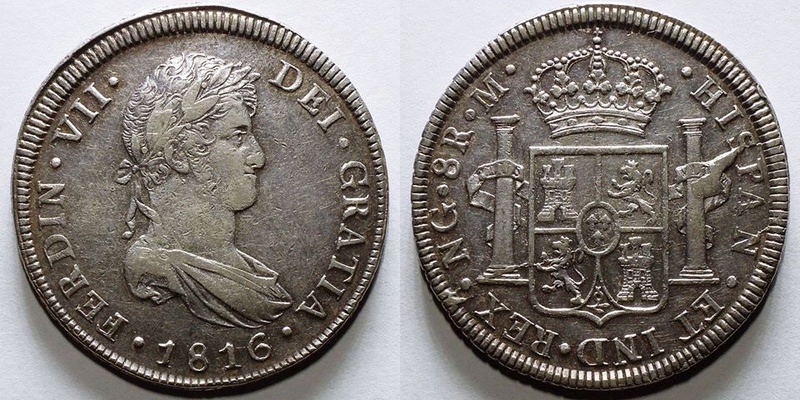 8 reales Fernando VII 1816. Guatemala 21462411