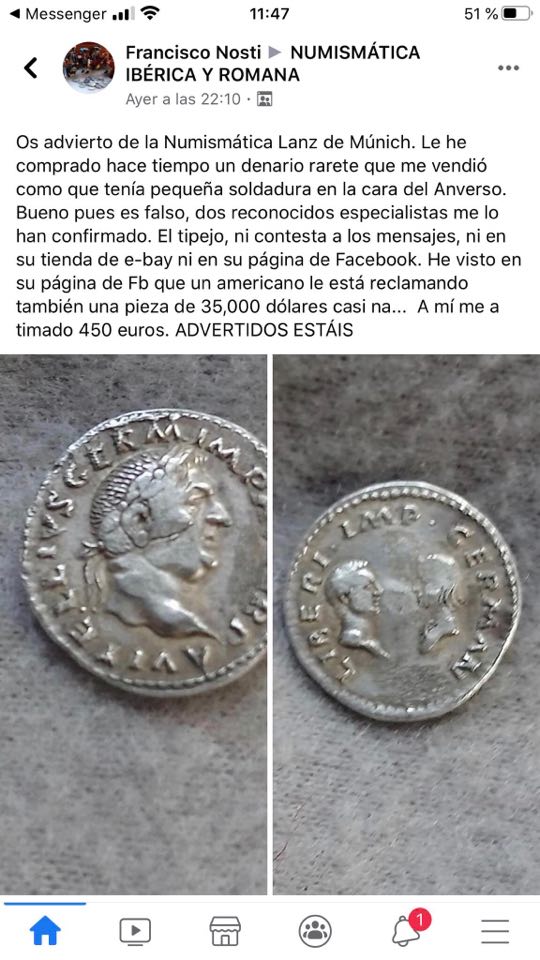 Numismatik Lanz y sus denario de Osca, Augusto, Marco Antonio... 94052810