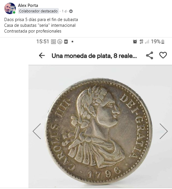 Una moneda de plata, 8 reales... en subasta sueca. Alex10