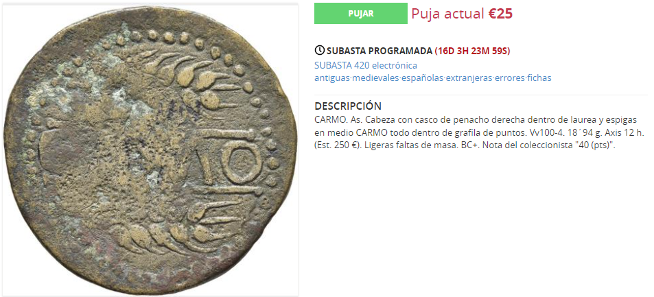 Subasta Cayón 17/7/24 y sus monedas hispanas Carmo12