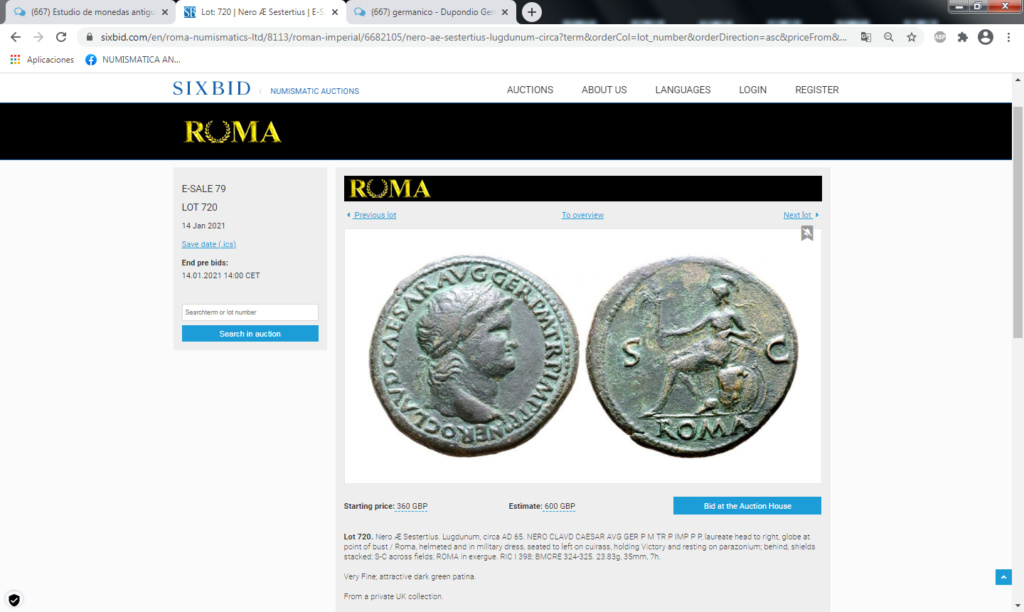 Subasta Roma Numismatics 14/1/21 y sus bronces Roma310