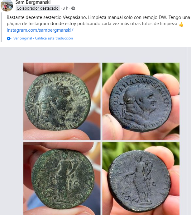 Ancient Coin Cleaning and Preservation y un sestercio de Vespasiano... Sam10