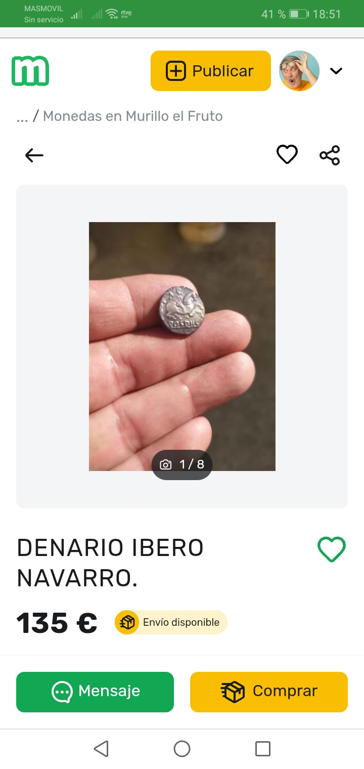 Jose Manuel y sus denarios ibéricos en milanuncios Scree706