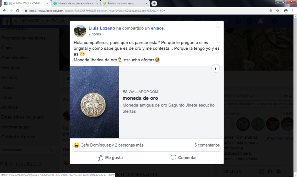 Moneda antigua de oro Sagunto Jinete escucho ofertas Sin_t169