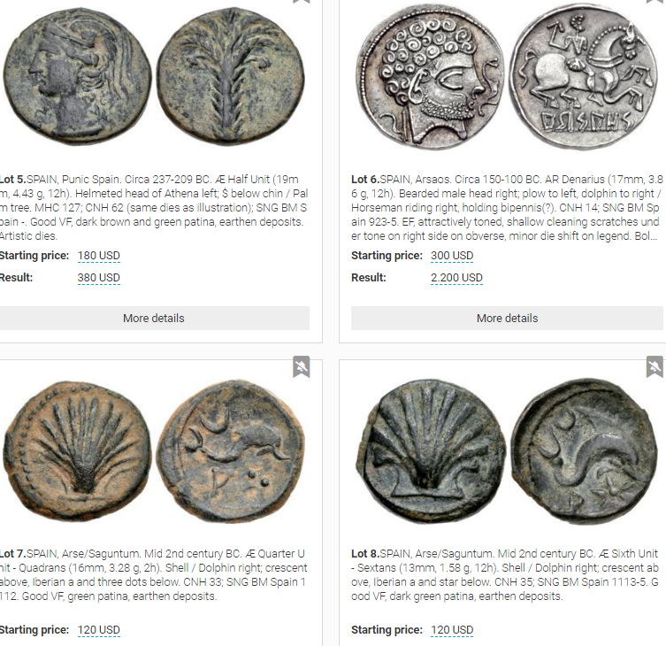 Subastaclassical-numismatic-group 18/5/2011 y su European Collection of Spanish Coinage Sub210