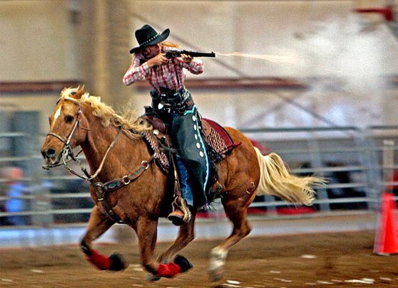 Cowboy mounted shooting 524