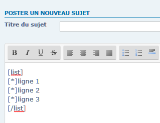 Comportement erroné de l'éditeur pour les listes en mode code source 000210