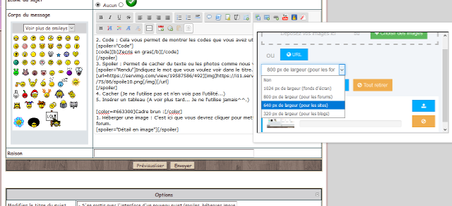 - S'en sortir avec l'interface d'un nouveau sujet (spoiler, héberger image, ...) - Herber12