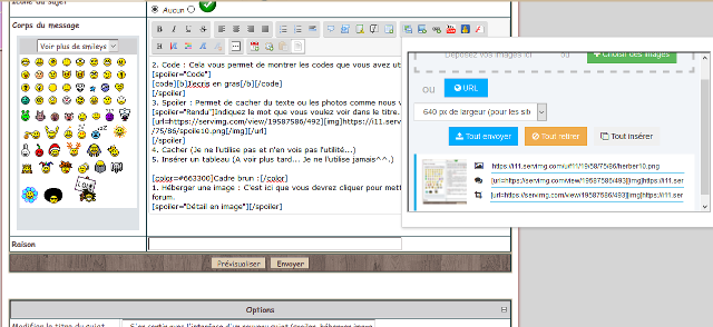 - S'en sortir avec l'interface d'un nouveau sujet (spoiler, héberger image, ...) - Herber13