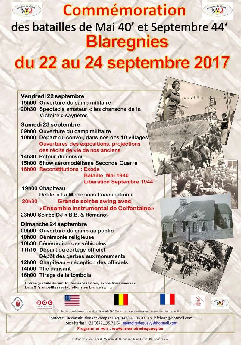 Blaregnies (Belgique) - 22 au 24 septembre 2017 Affich10