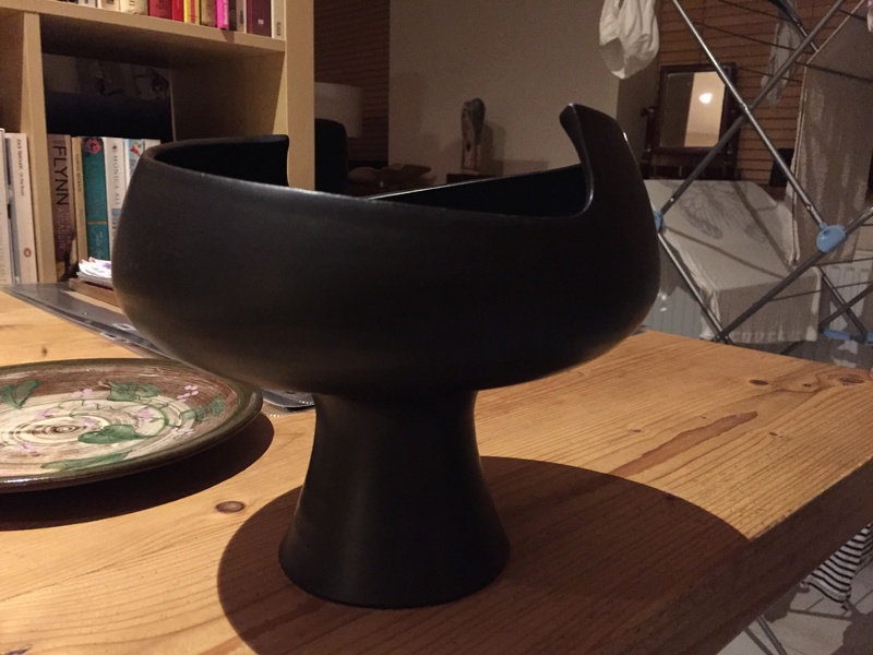 Black pedestal bowl Img_2636