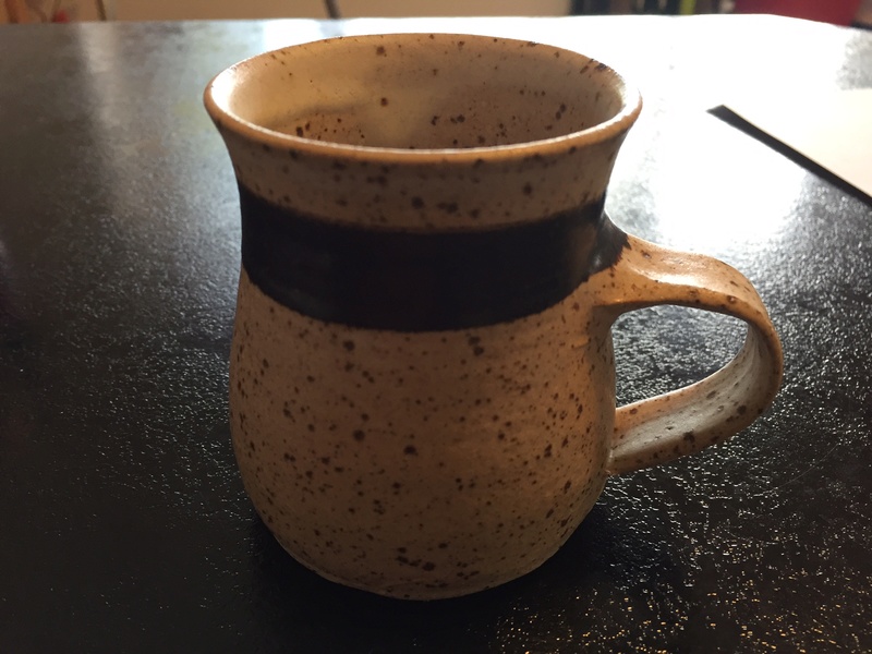 Studio mug with PL or DL and a pottery mark Img_2921