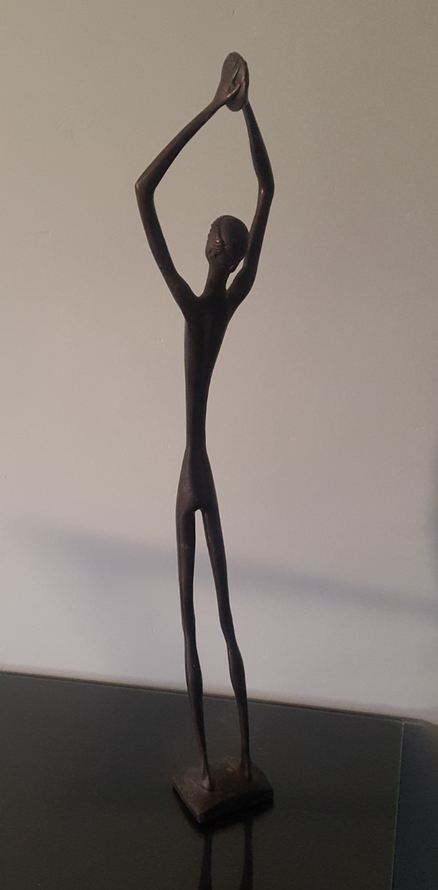 Modernist Bronze elongated discus thrower Giacometti style  Thumbn12