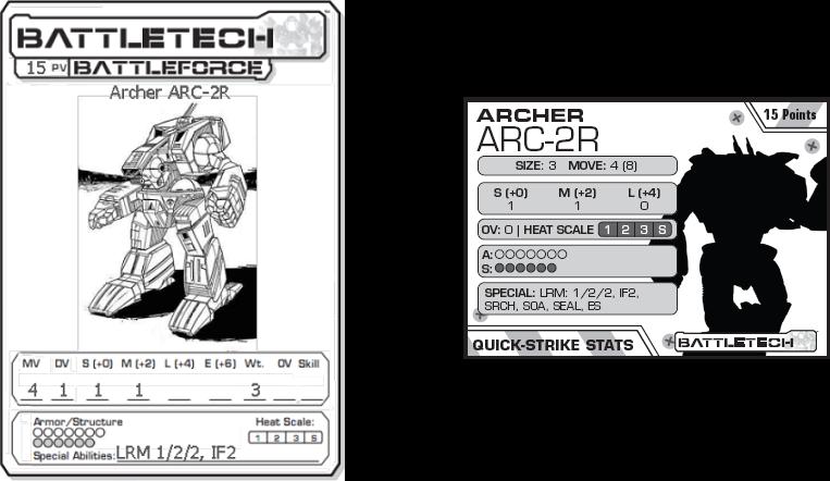 Tarjetas para Battleforce Archer10