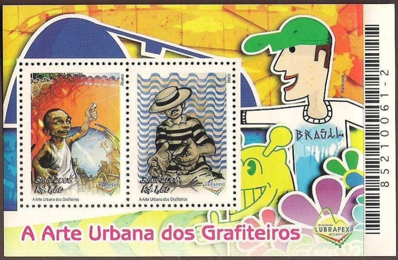 TEMATICA Arte en los muros ... Street Art .... un mundo filatelico y no filatelico Brasil11