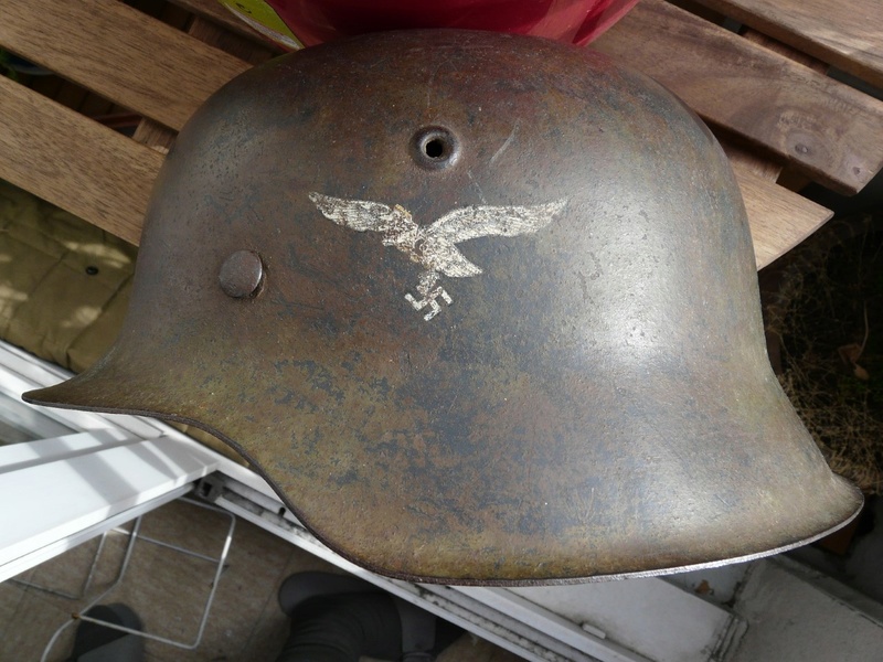 Casque Luftwaffe camouflé Feld-division Normandie Thumbn12