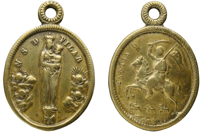 Iconografía de  la VIRGEN DEL  PILAR  en las medallas devocionales Insvla11