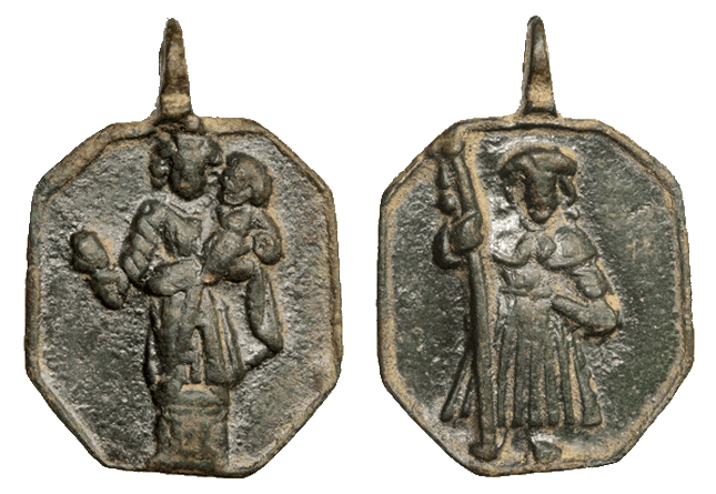 Iconografía de  la VIRGEN DEL  PILAR  en las medallas devocionales Julius12