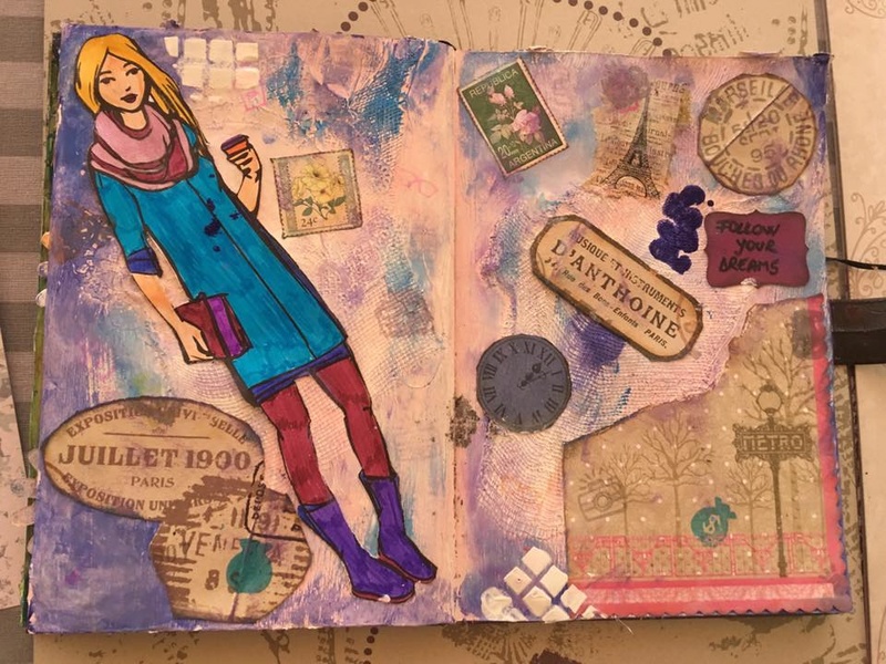 Provocare Art Journal (august 2017)- "Calatorii" (Monica H si Maria B) Tulip_12