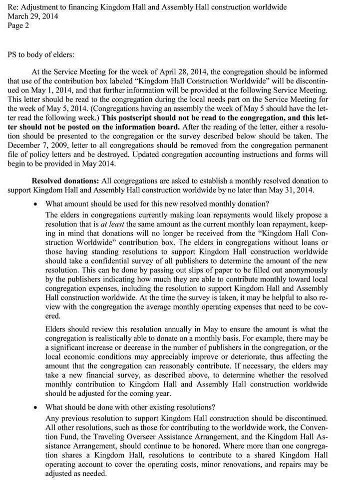 La organización de los testigos y los fraudes del fondo de socorro, el fondo para salones y las asambleas 21557712