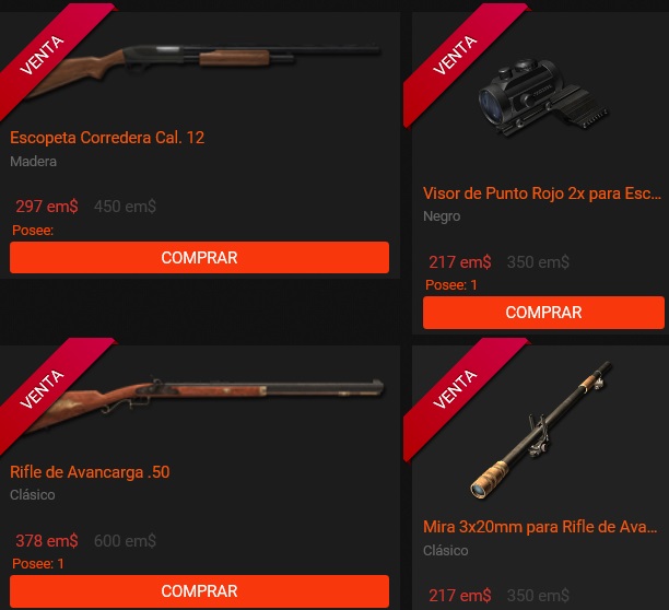 OFERTA TIENDA 23 JUN: Rifle-308, Semi.20 Corredera.12, Avancarga.50+ visores Corred10