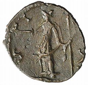 Antoniniano de imitación bárbara de Tétrico I, tipo VIRTVS con Virtus estante a izq. Smg_8013