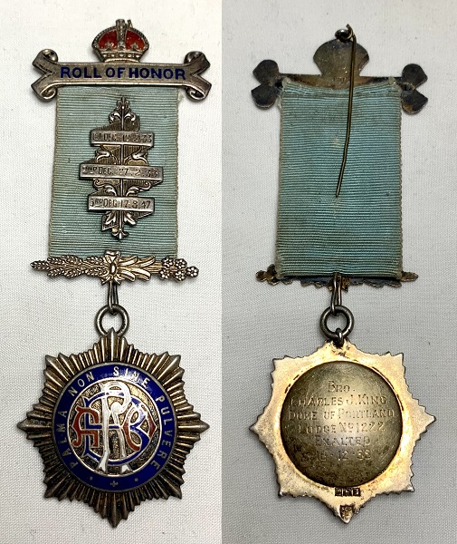 Medalla Masonica Inglesa Roll of Honor Img_7321