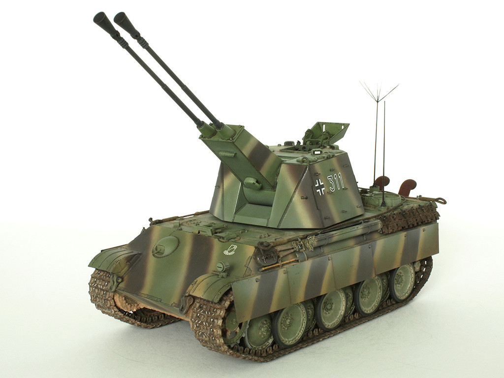 5,5 cm Zwilling Flakpanzer mit Panther Fahrgestell (Rheinmetall turm) (конверсия Dragon+Trumpeter 1/35) A_012