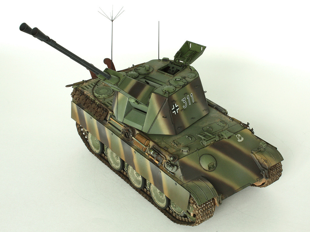 5,5 cm Zwilling Flakpanzer mit Panther Fahrgestell (Rheinmetall turm) (конверсия Dragon+Trumpeter 1/35) D_711