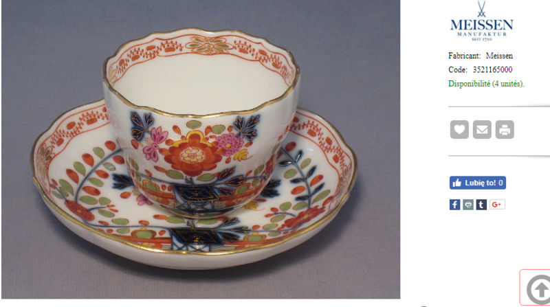 Coupelle et encrier en porcelaine de Meissen, décor japonisant, XXème Captur49