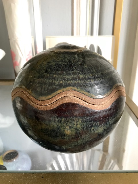 Unknown Initials/Marking on Art Pottery Sphere Shaped Lidded Bowl Fullsi21