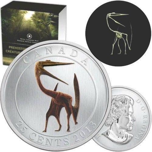 Canadá 2013 25 centavos dinosaurios Quetzalcoatlus _12910