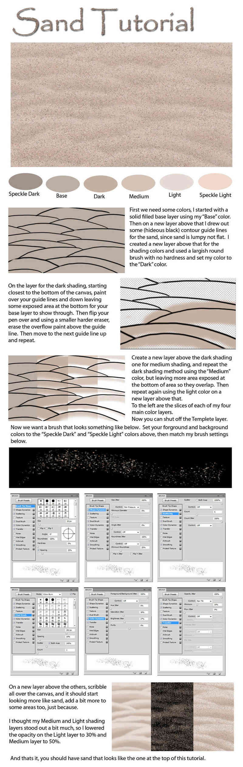 Du sable texturé et réaliste en quelques étapes. [Photoshop] Sand_t10