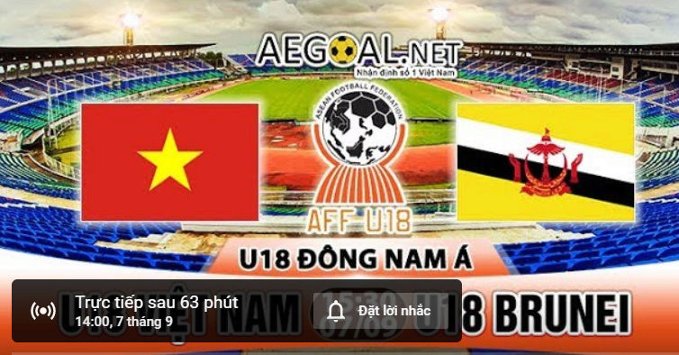 trực tiếp u18 vietnam 8-1 u18 brunei 1112